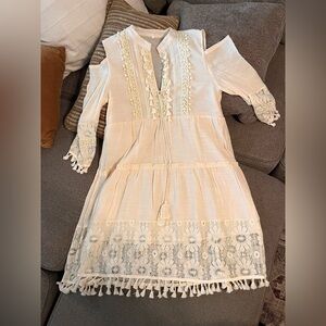 Cream Lace Boho Dress